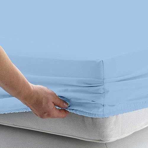 Miniatura 8 de Sábana bajera ajustable para cuna  Sábana bajera de bolsillo profundo para caravana  Tamaño de cuna de 33 x 75 pulgadas  100% algodón egipcio