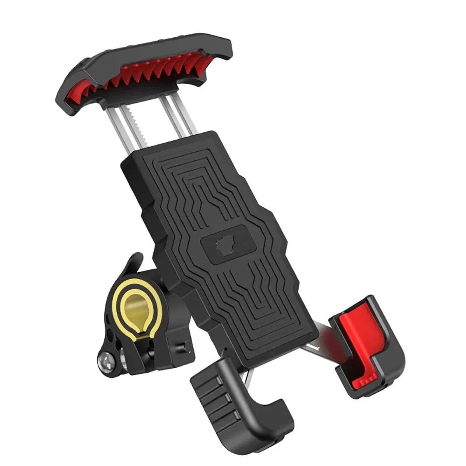 Staffa Navigatore Moto Supporto Per Telefono Per Bicicletta MTB Cellulare Per Bici Moto Smartphone Manubrio Mobile Cavalletto Scooter 6,5 ​​pollici(Black Red)