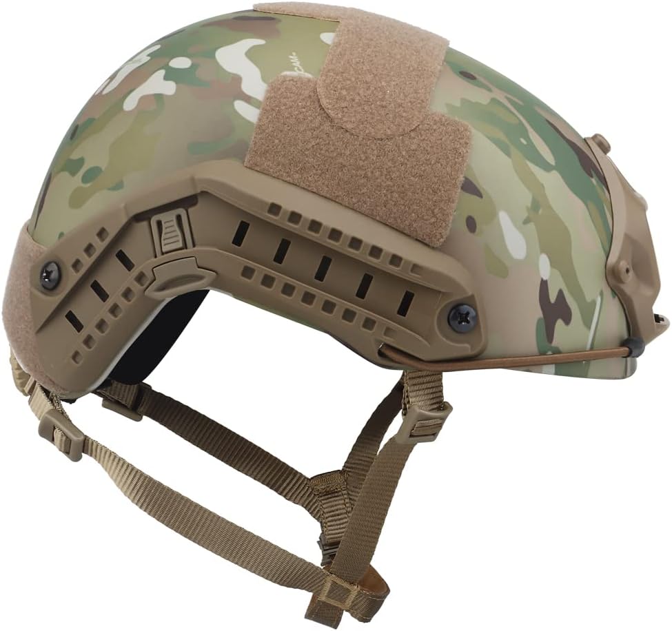 Tactical Airsoft Paintball Fast Helmet, Multifunctional, Adjustable Fixed Knob, Suitable for Outdoor Sports Hunting Shooting CS Games