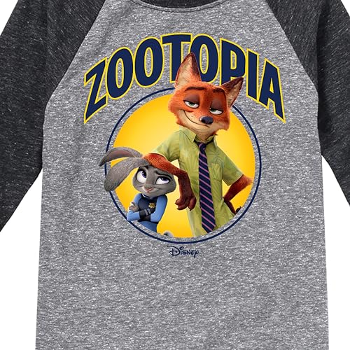 Disney Zootopia - Hopps & Wilde - Toddler & Youth Raglan Graphic T-Shirt - Size Small3