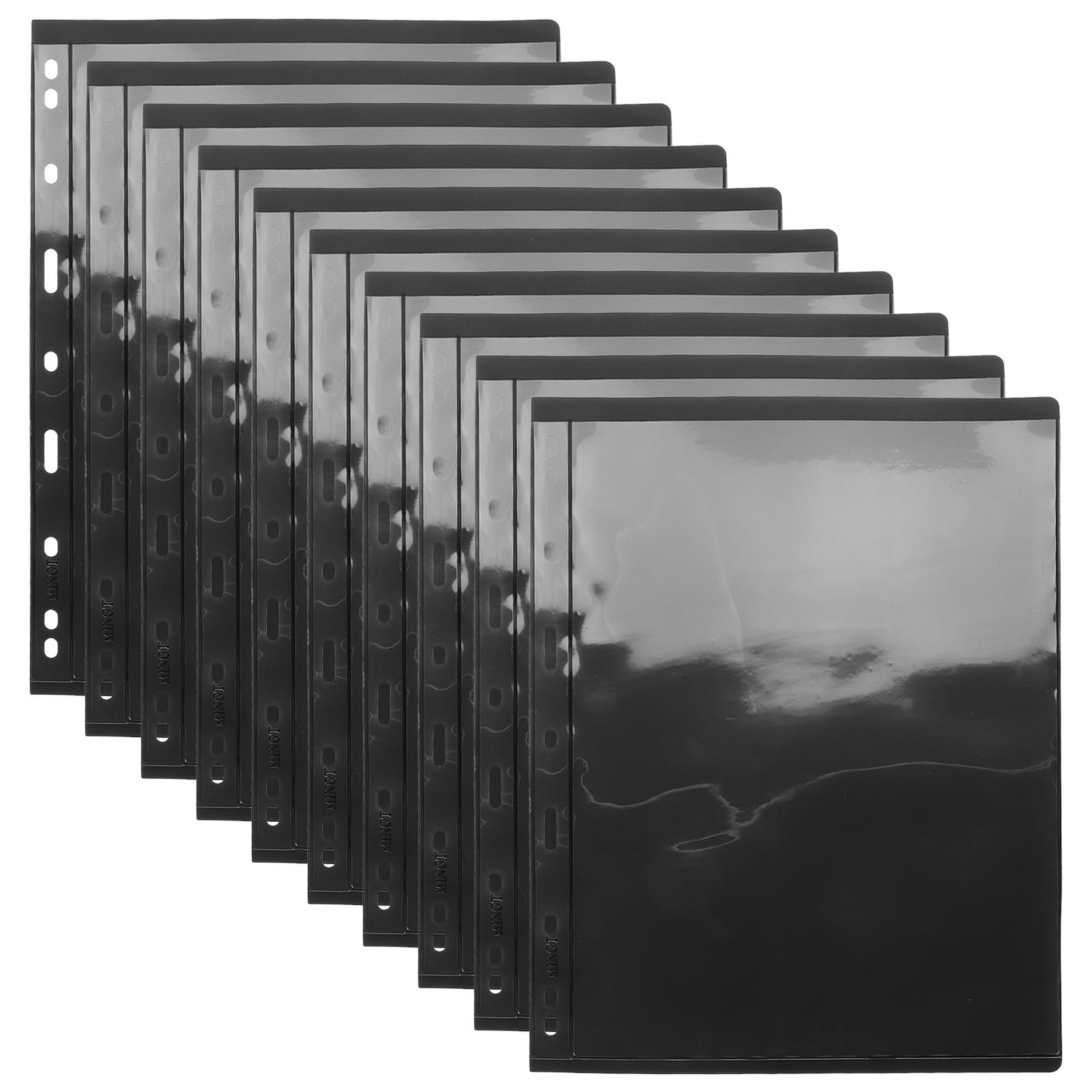 Páginas para álbum de sellos Hohopeti con protección PET transparente y fondo negro