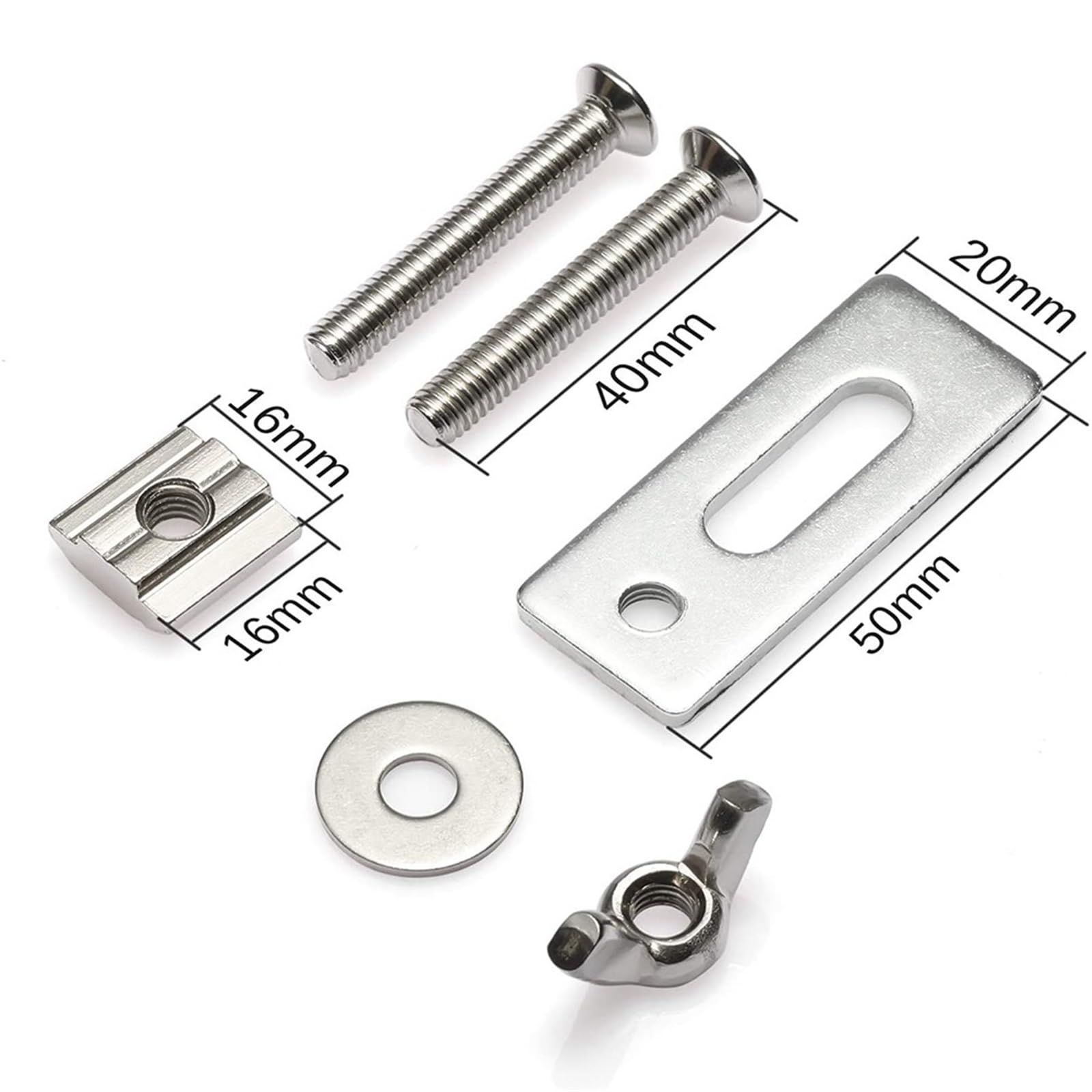 Abrazaderas de sujeción en T Track para carpintería, paquete de 4, herramientas de posicionamiento de hardware de metal para proyectos de carpintería