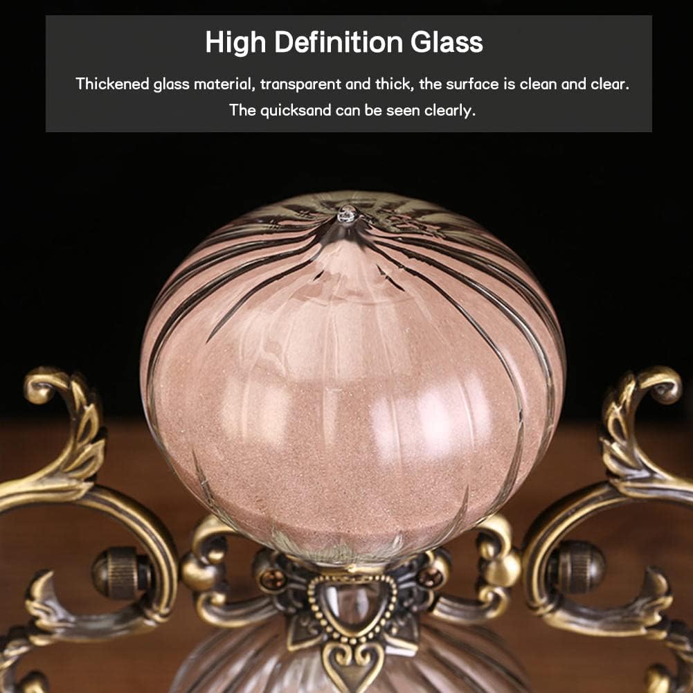 Hourglass Timer 30/60 Minutes, Heart Shaped Hourglass Sand Clock, 360° Rotating Hourglass, Office Desktop Decorative Hourglass, Metal Quicksand Hurglass, Suitable for Office Home Decoration