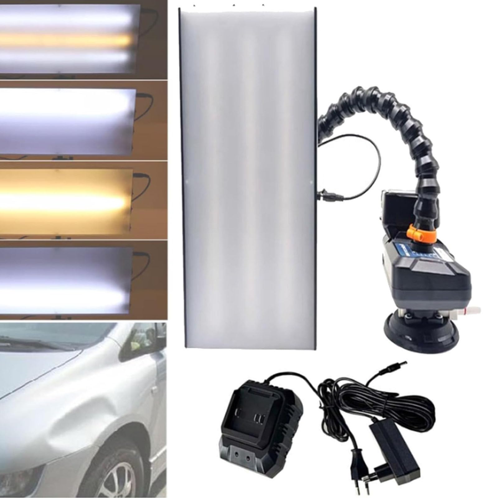Lampa do naprawy wgnieceń w samochodzie, latarka PDR, latarka do usuwania wgnieceń bez lakieru ze wspornikiem regulacyjnym 38 cm