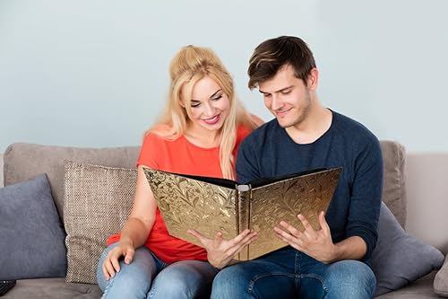 Vista 31 de Álbum de fotos de 100 x 6 pulgadas, 100 álbumes de fotos pequeñas, cubierta de cuero de primera calidad, página interior blanca, álbumes de fotos