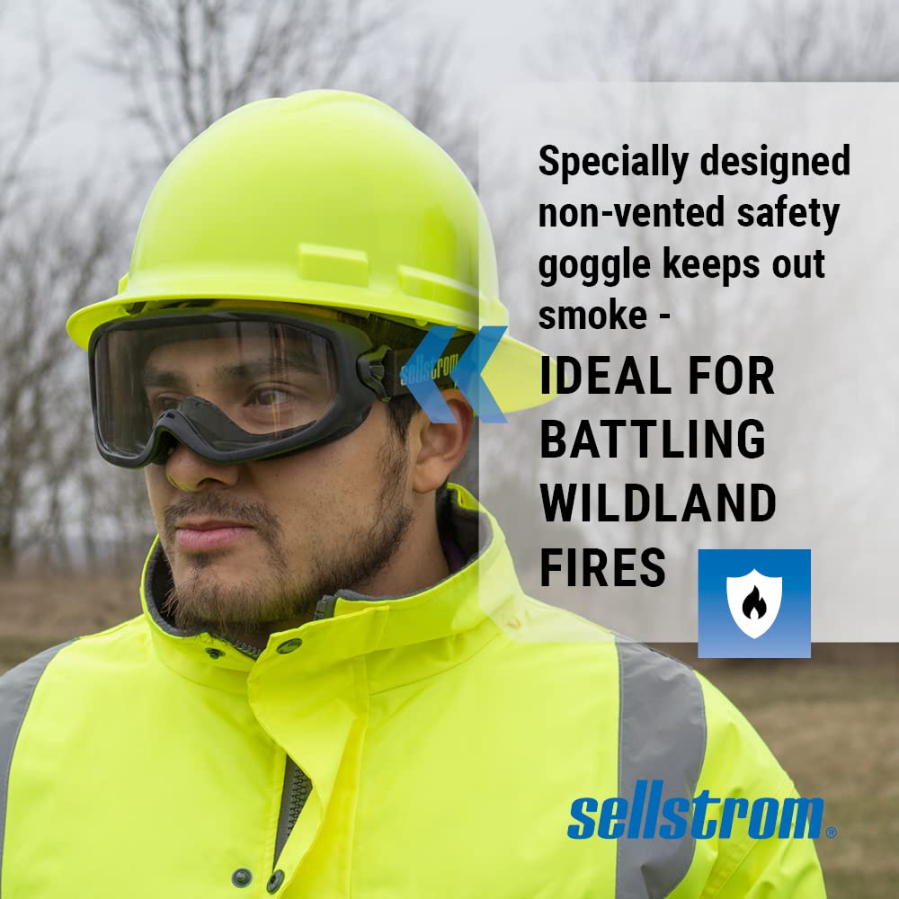 Blасk Frіdау - 50% оƒƒ Sellstrom Safety Goggles, Wildland Fire OTG Eye Protection, Anti Fog, Scratch Resistant, Protective Eye Shield for Men and Women with Clear Lens, Adjustable Strap, Black Frame, S80225 Amаzоn Crаzу 🔥 Dеаlѕ Sellstrom Safety Goggles, Wildland Fire OTG Eye Protection, Anti Fog, Scratch Resistant, Protective Eye Shield for Men and Women with Clear Lens, Adjustable Strap, Black Frame, S80225