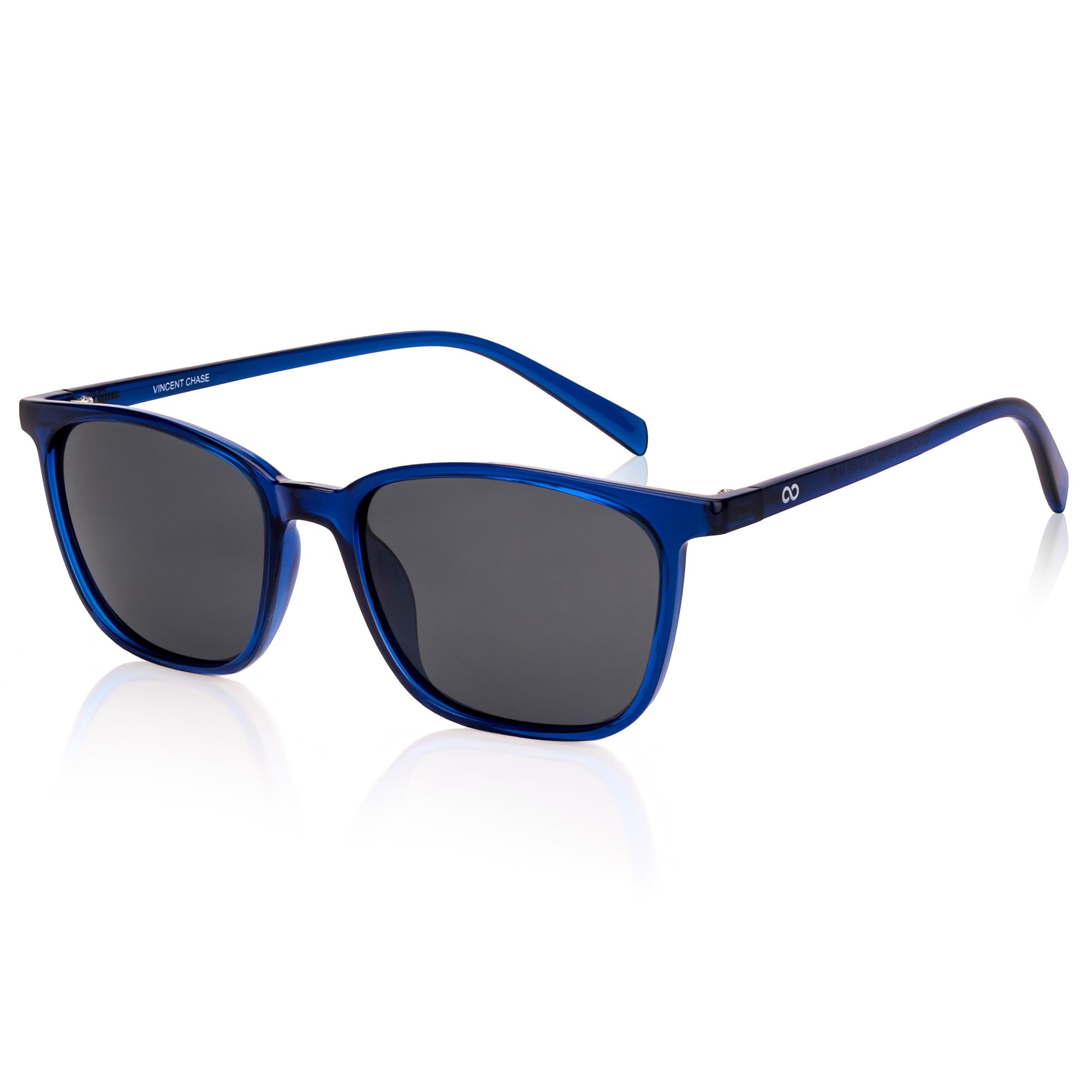 vincent chase eyewear Vincent Chase By Lenskart | Blue Grey Solid Full Rim Square | Branded and Stylish Sunglasses | Polarized and 100% UV Protected | Men & Women | Medium | VC S18714-picture-36