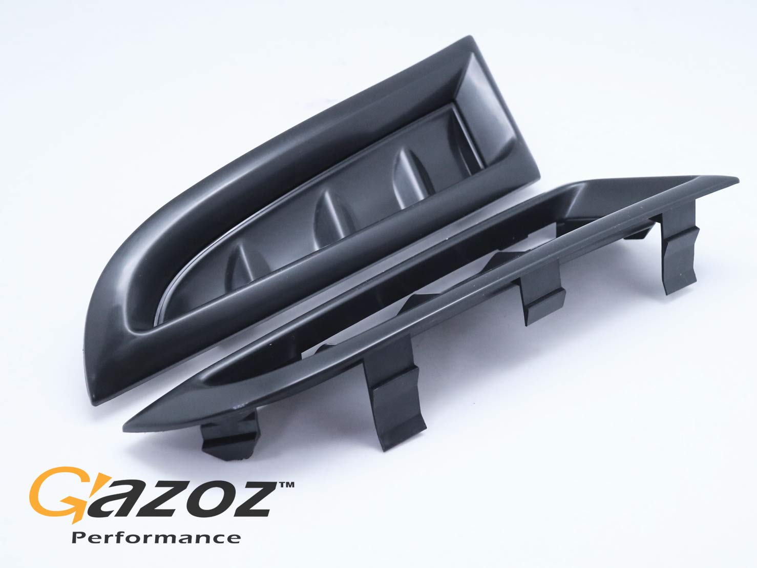 GAZOZ PERFORMANCEExterior Accessories - Replacement Front Bumper Side Vent Covers RH+LH for 2006-2007 Impreza WRX STI, 06 07 STi GDF - Black Prime