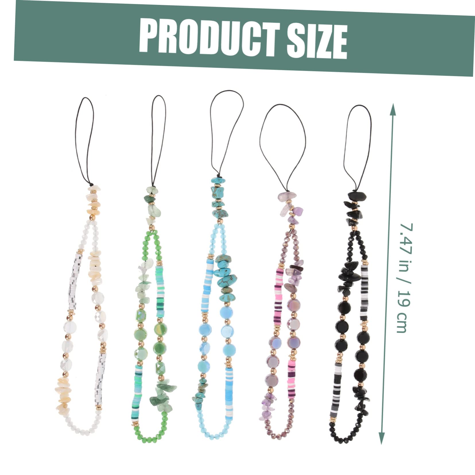 BESTonZON 25 Piezas Correas para teléfonos móviles correa de teléfono única cordones para el cuello del teléfono cordón de teléfono encantos decorativos del teléfono cadena telefonica grava