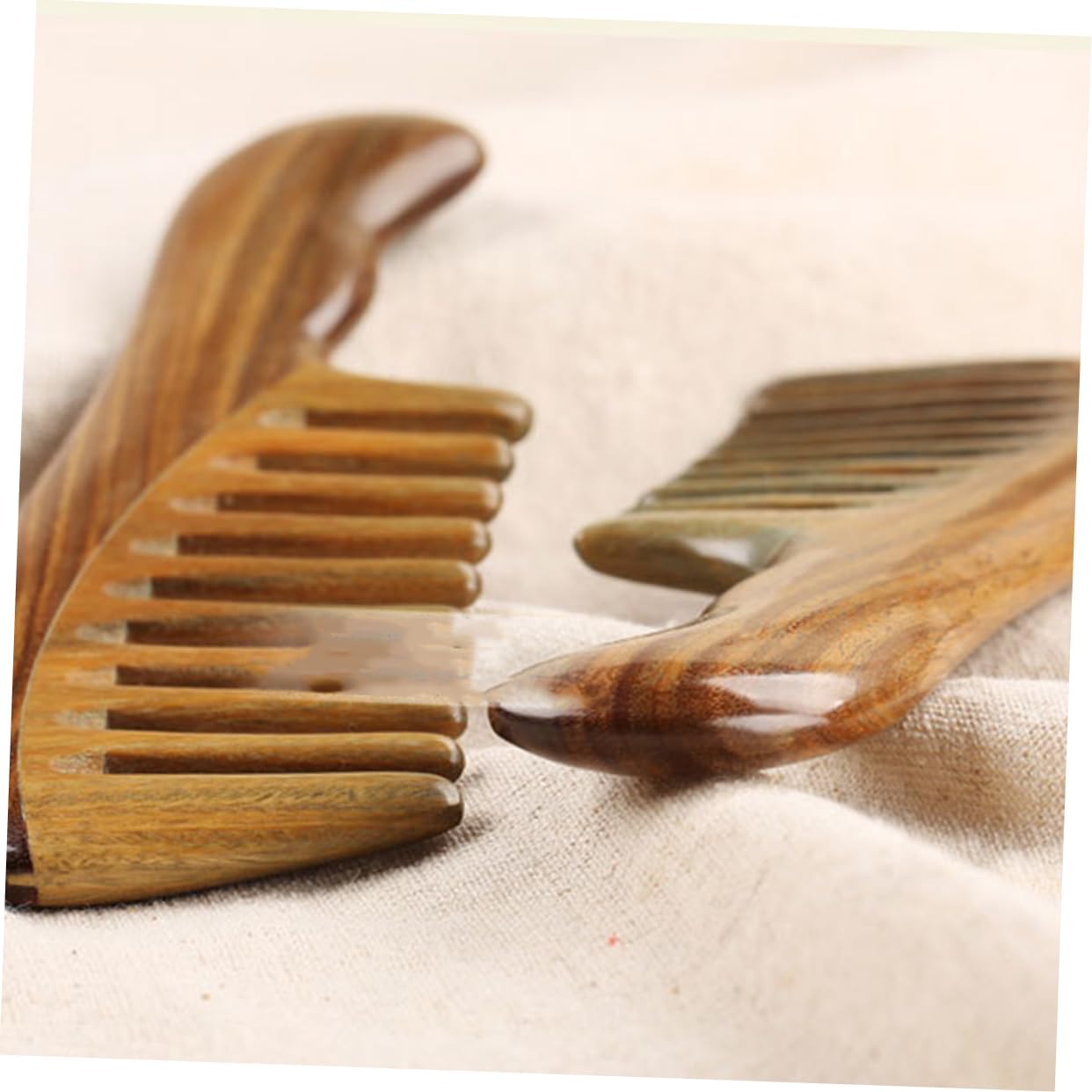 Peine De Masaje De Dientes Anchos Peine De Madera De Sándalo Natural Dientes Anchos y Para Peinar El Cabello