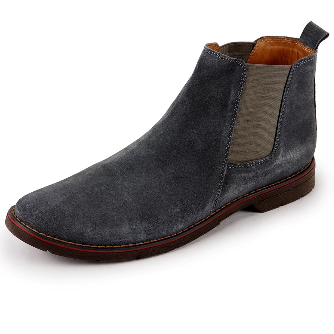 FAUSTO FST 3941 GREY-43 Mens Grey Suede Leather Slip On Chelsea Boots (9 UK) (B09BVC4XLC) Amazon Price History, Amazon Price Tracker