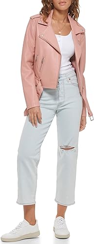 Miniatura 3 de Levi's Chaqueta de moto de piel sintética con cinturón para mujer (talla regular y grande)