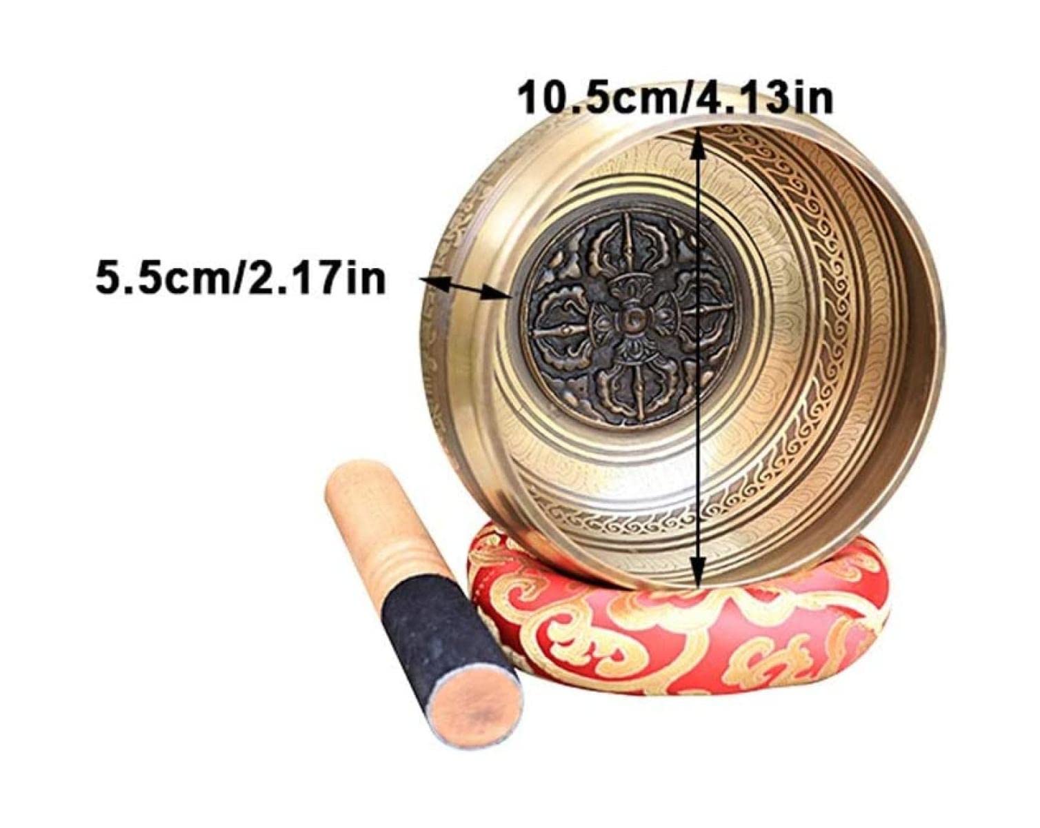 Set di campane tibetane in lega, per meditazione, terapia del suono, realizzate a mano in Nepal, facili da suonare con cuscino percussore, per yoga, preghiera, guarigione dei chakra, rilassamento e c