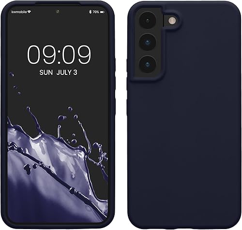 Miniatura 71 de kwmobile Funda Compatible con Samsung Galaxy S22 - Funda de teléfono de silicona TPU con acabado suave - Rojo Ruibarbo Piedra antigua,Azul