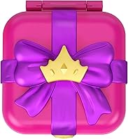Vista 3 de Polly Pocket Hidden Hideouts Lil' Princess Pad Compact con papel perforado con temática de princesa con 3 revelaciones ocultas, 3 accesorios, 1