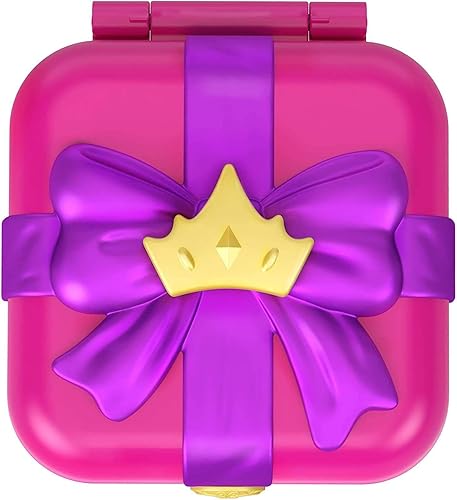 Miniatura 3 de Polly Pocket Hidden Hideouts Lil' Princess Pad Compact con papel perforado con temática de princesa con 3 revelaciones ocultas, 3 accesorios, 1