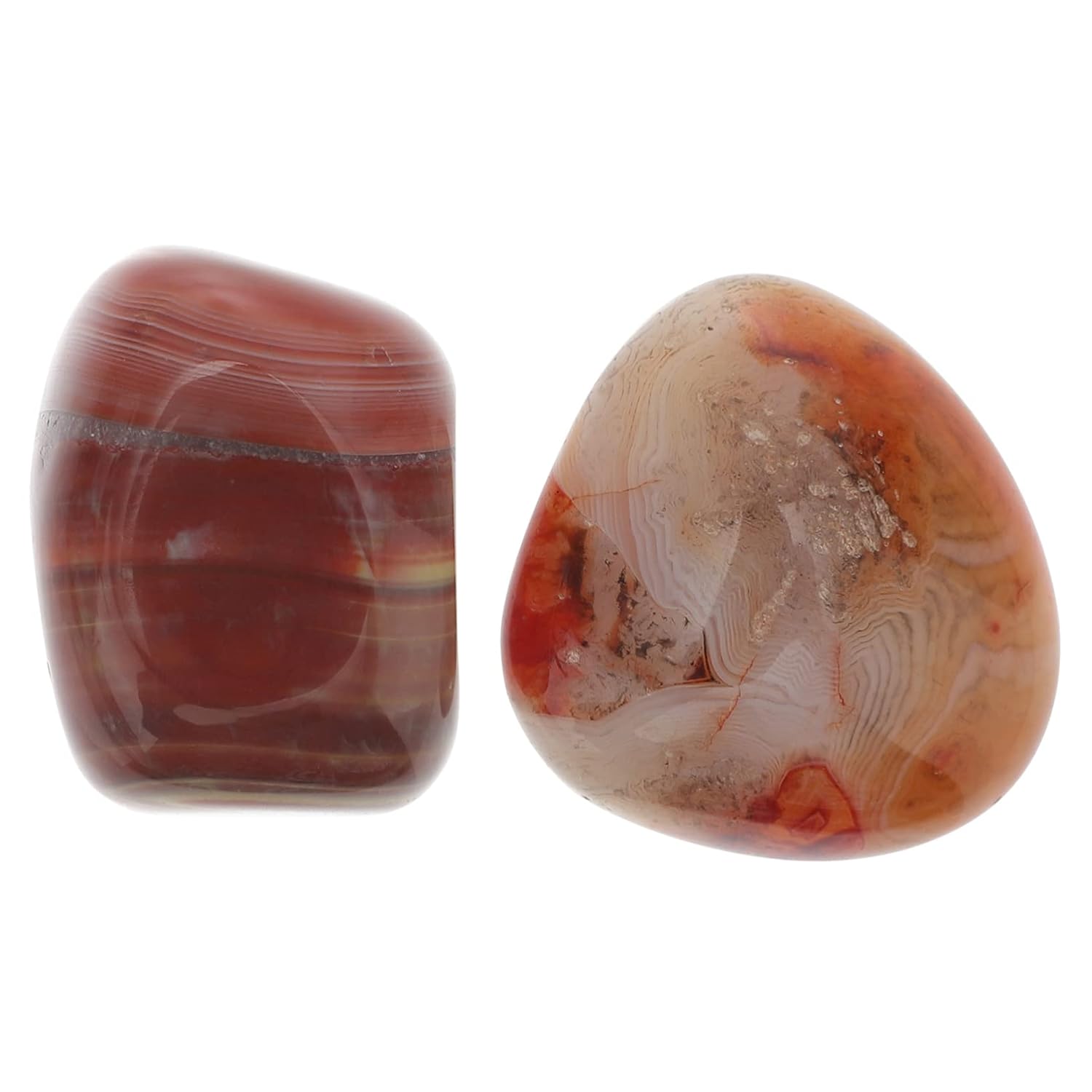 2 unidades de Pedras Naturais de Sardonix Agata para Artesanato, Meditação e Decoração, Cristais Irregulares para Energia Positiva e Balanceamento de Chakras