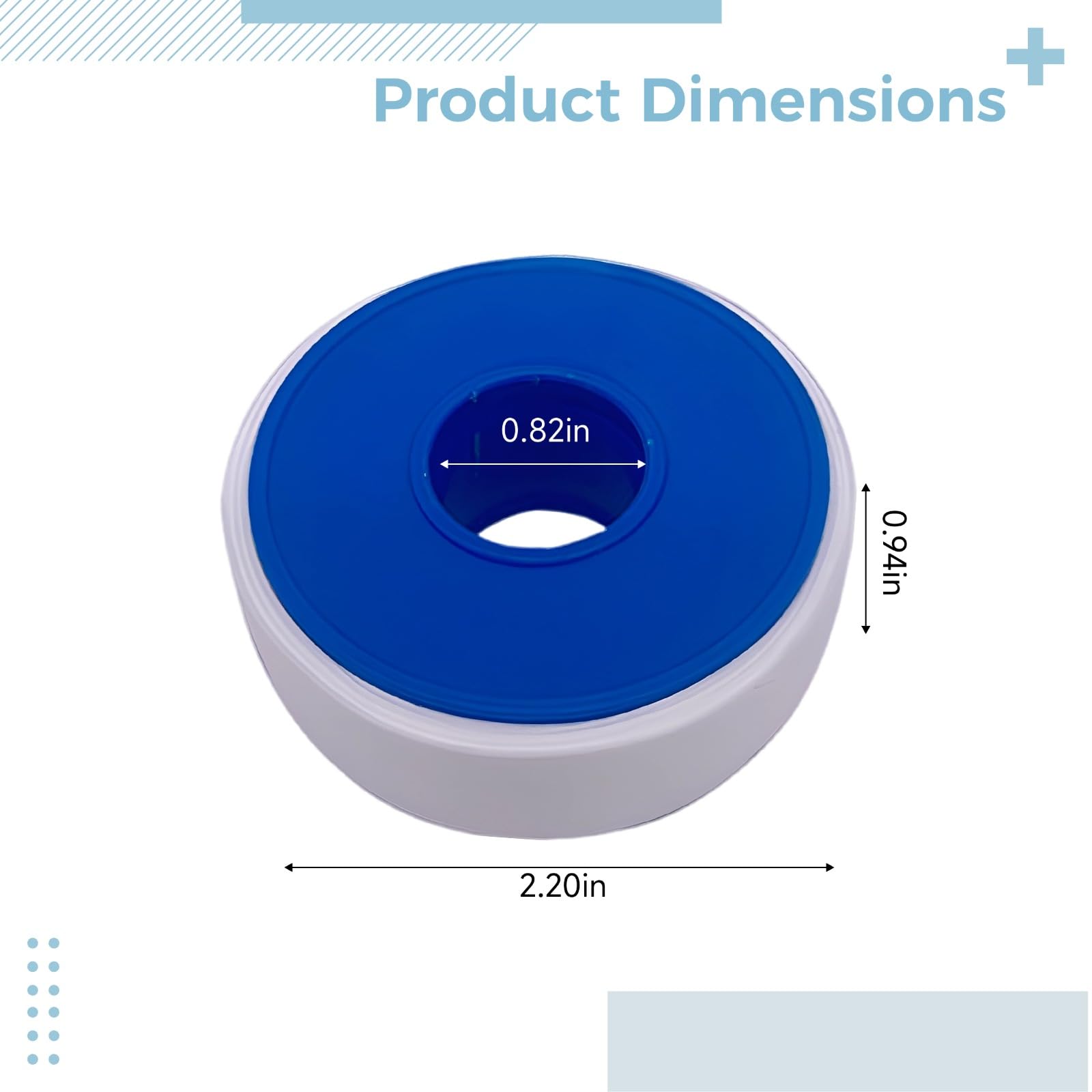 Generisch 100 Rollen Gewindedichtband, 65,6 ft, 20 m Länge, 0,79 in, 20 mm breit, PTFE-Dichtband für Lecks, Rohrdichtband für Wasser, Heizung, Gas und Brandschutzprojekte