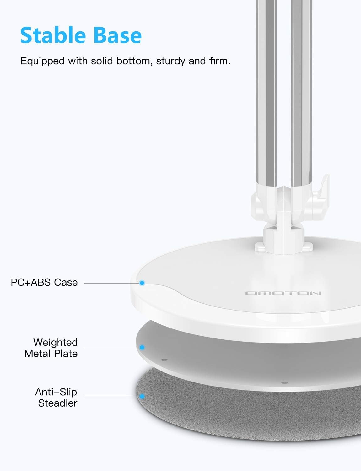 Top Brands Tablet Stand Adjustable, OMOTON 360°Swivel iPad Stand, Aluminum Desktop Stand Holder Dock Compatible with iPad Air New iPad, Samsung Tabs(up to 5.8''-10.5''), Headset and Cell Phones ,White Black Friday 🔥 Tablet Stand Adjustable, OMOTON 360°Swivel iPad Stand, Aluminum Desktop Stand Holder Dock Compatible with iPad Air New iPad, Samsung Tabs(up to 5.8''-10.5''), Headset and Cell Phones ,White