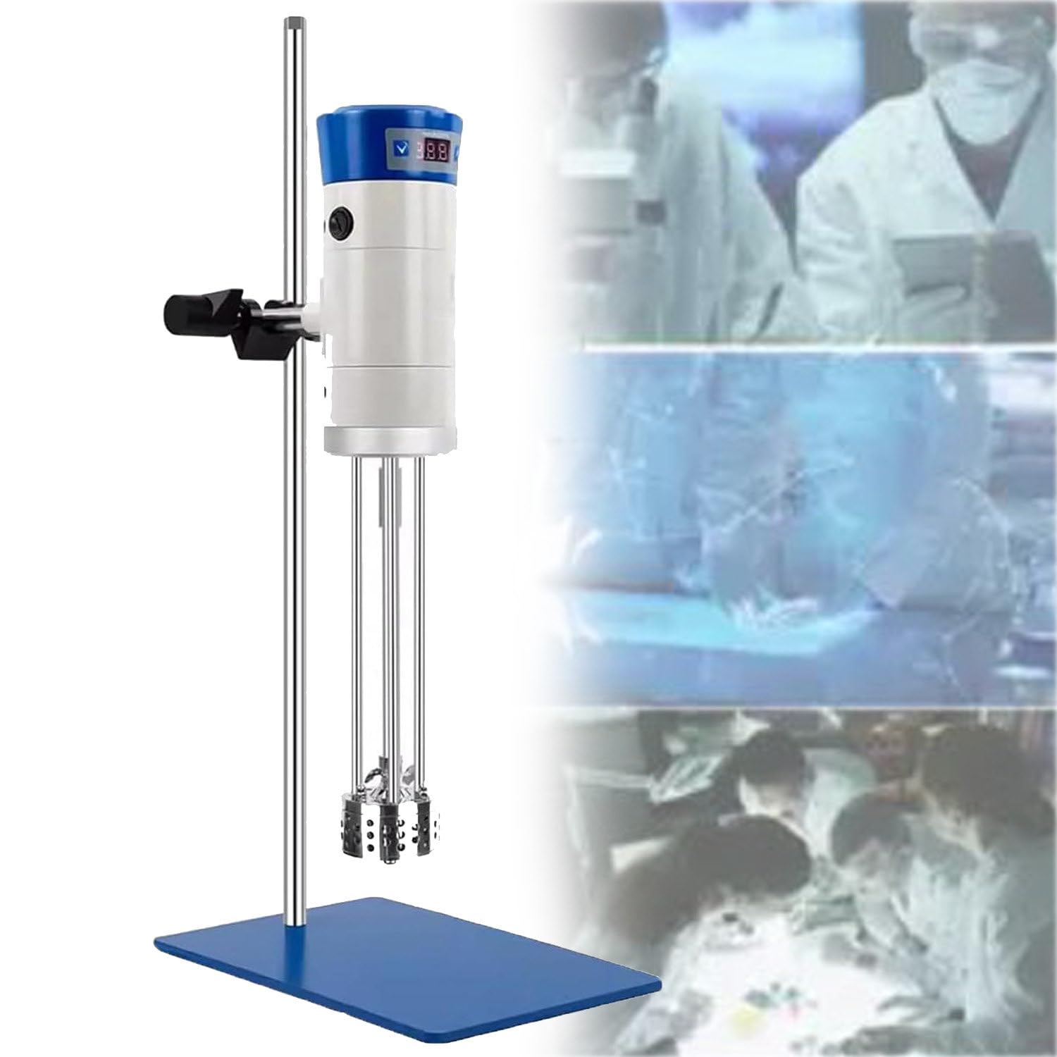 High Speed Dispersing Homogenizer Emulsifier for Cosmetics, Food, and Paints - Digital High-Speed Shear, JRJ300-DSH