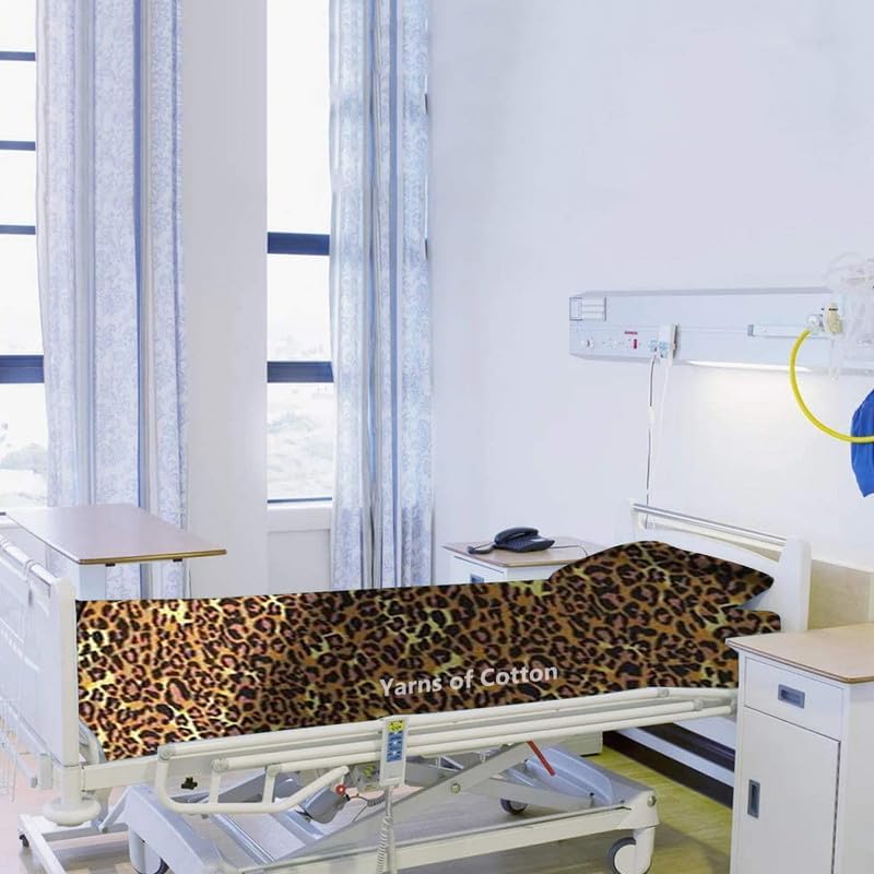 Miniatura 5 de Juego de sábanas de hospital de 3 piezas, suave 100% algodón egipcio de 400 hilos, juegos ajustados cómodos, con elástico alrededor, para cuidado