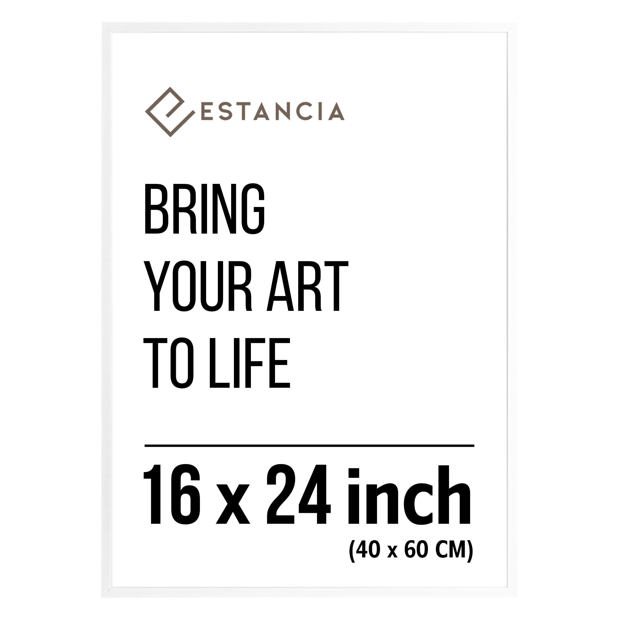 Estancia White Pine Wood Photo Frame 40X60 Cm With Shatterproof Acrylic Glass | Modern 40 X 60 Cm Wooden Picture Frame