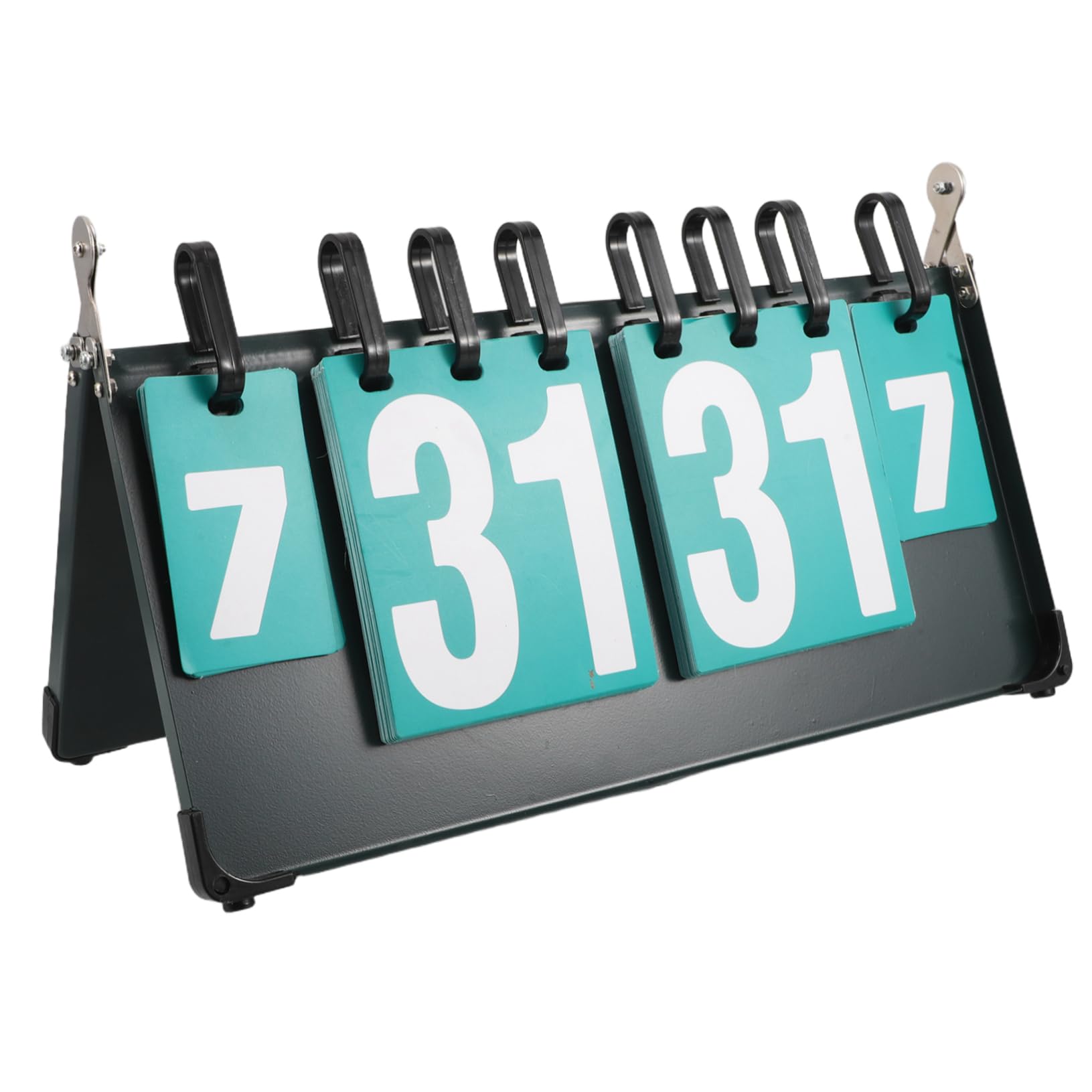 ibasenice Table Tennis Scoreboard Portable Flip Score Cards for Sports Steel Plate Construction Volleyball Tennis Score Keeper 1pc