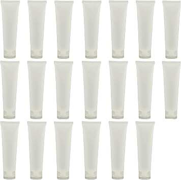 20PCS 100ml/3.4oz Empty Plastic Squeeze Soft Tubes Cosmetic Travel Bottles with Flip Cap for Body Lotion Shower Gel Shampoo Facial Cleanser (100ML)