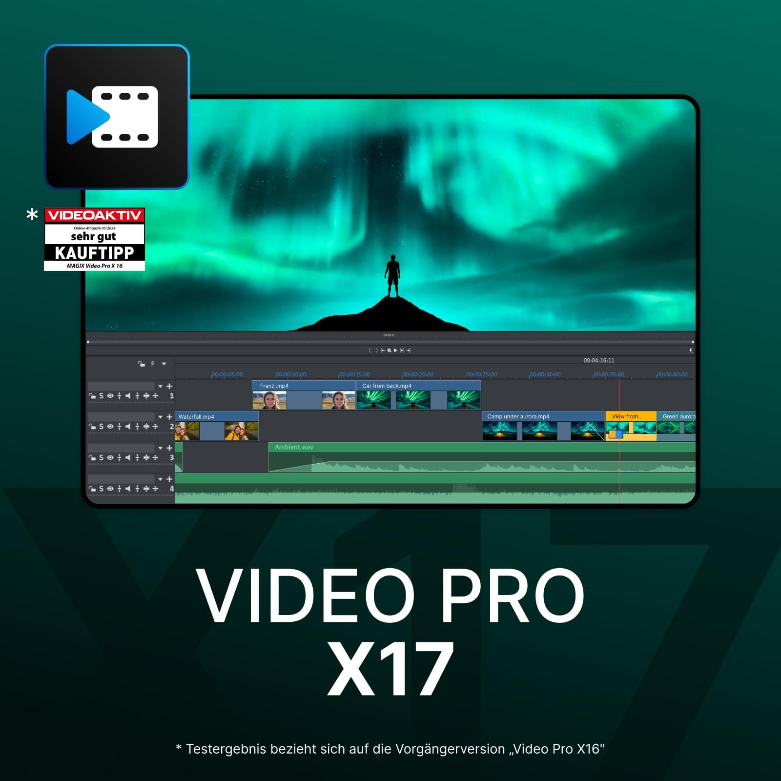 MAGIX Video Pro X17: Umfassende Videobearbeitung I Videobearbeitungsprogramm I Videoschnittprogramm I Windows 10 / 11 I 1 PC Download-Lizenz für 2 Geräte