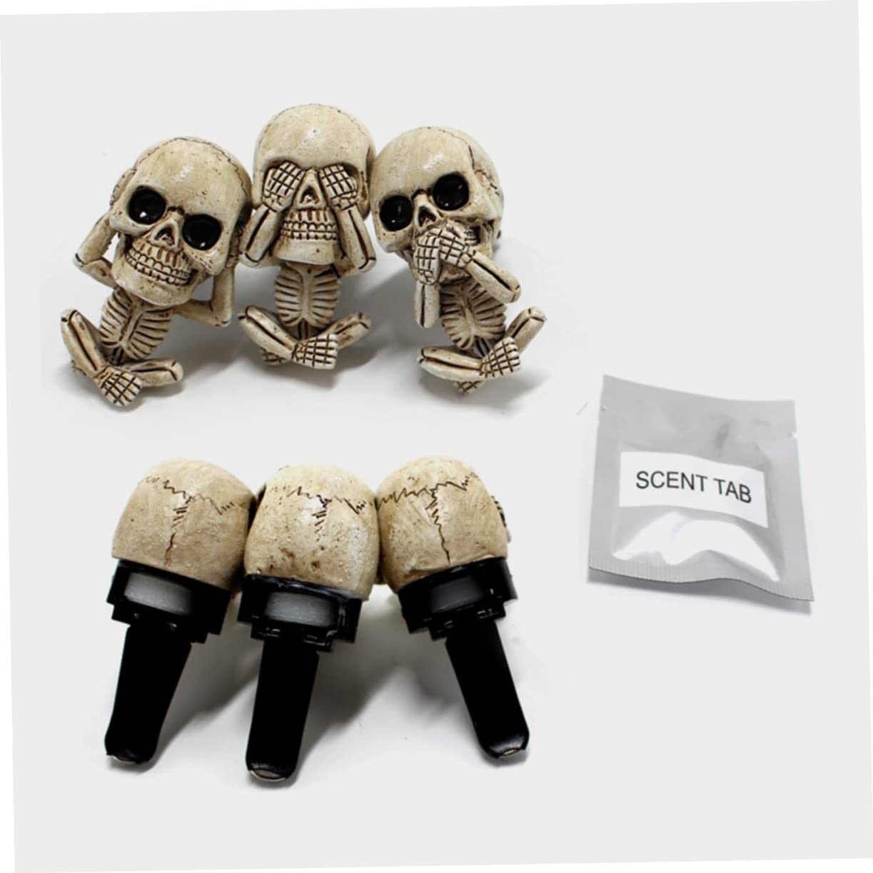 SOLUSTRE 15stücke Teiliges Skull Auto Lüftungsclip Dekorative Aromatherapie Clips Für Auto-innenraum Langlebig Und Luftreinigend Einzigartiges Design Für Stilvolle Autodekoration