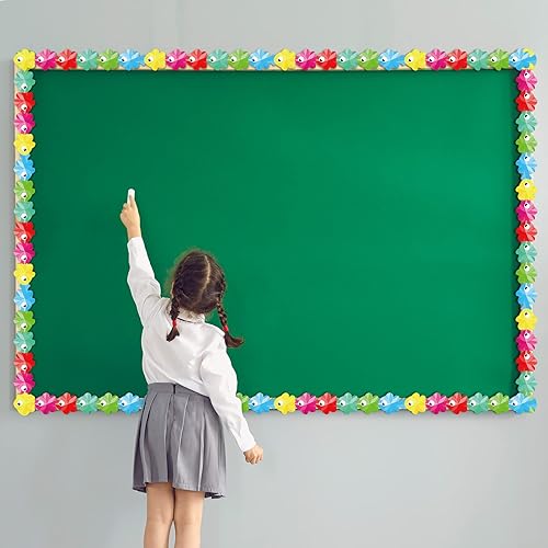 Vista 104 de Panelee Borde inspirador de confeti de 68.9 pies, borde de tablón de anuncios, mariposas, flores, abeja, espacio, inspirador, linda decoración