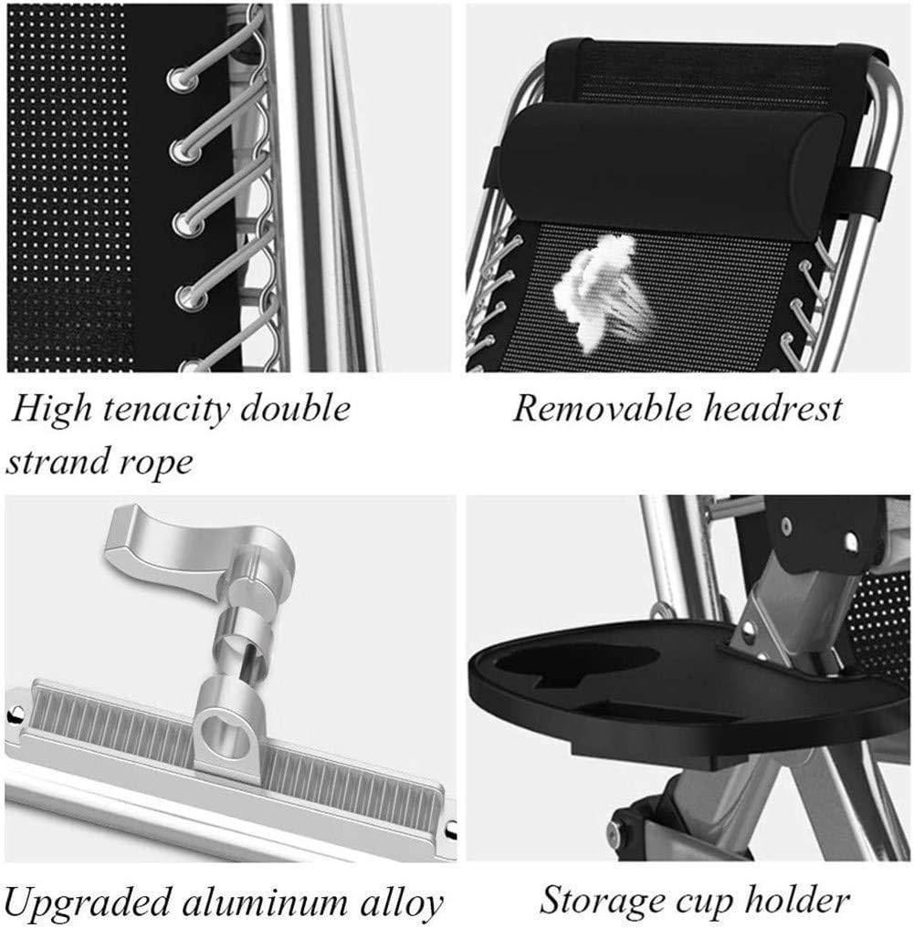 Reclining Garden Chairs, Reclining Lounge Chairs, Folding Chair, for Patio, Lawn and Garden, Beach, Camping, Outdoor Patio Lounge Chairs, Load ≥ 200kg/33