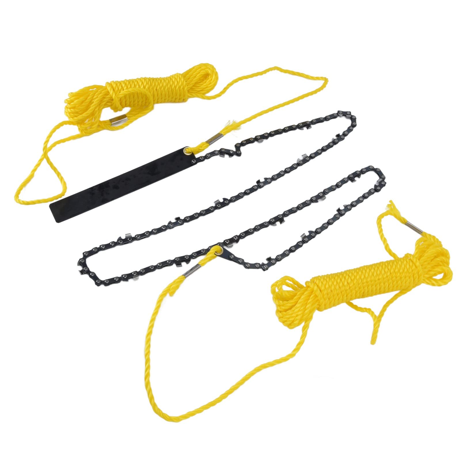 48 Inch Tree Hand Rope Chain Saw 63 Teeth High Hardness Comfortable Handle Folding Pocket Chainsaw for Tree Pruning