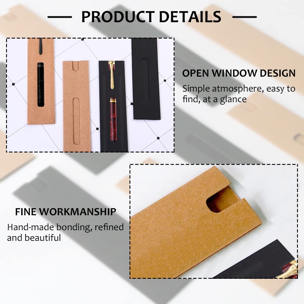 20 Custodie Per Penne Con Finestra - Portapenne In Carta Per Display E Protezione - Foto 8