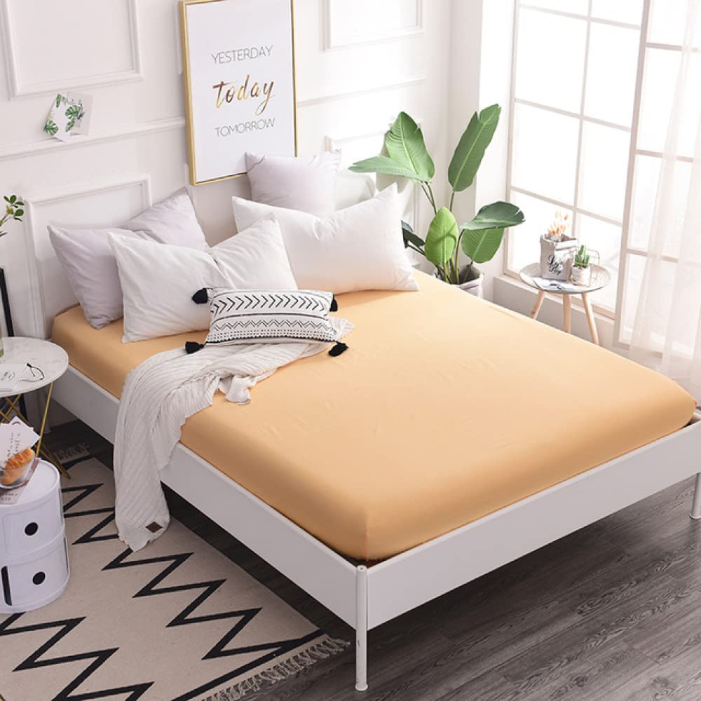 Drap-housse en coton élastique 90x200 pour protège-matelas une place