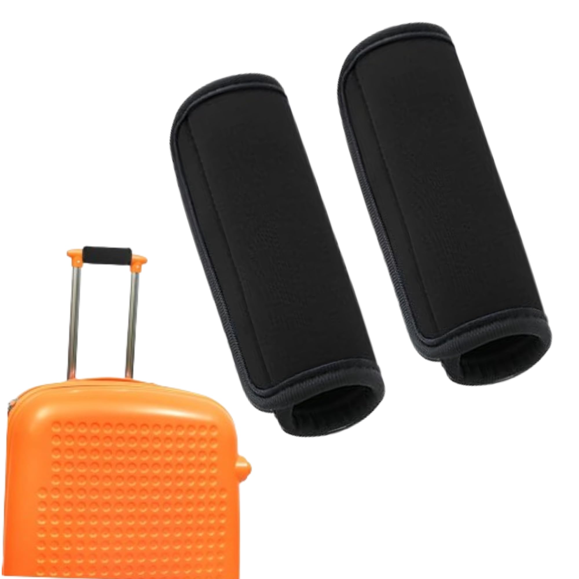 2Pc Soft Comfortable Neoprene Luggage Handle Wrap Grip Identifier Stroller Grip Protective Cover Travel Bag Luggage Suitcase