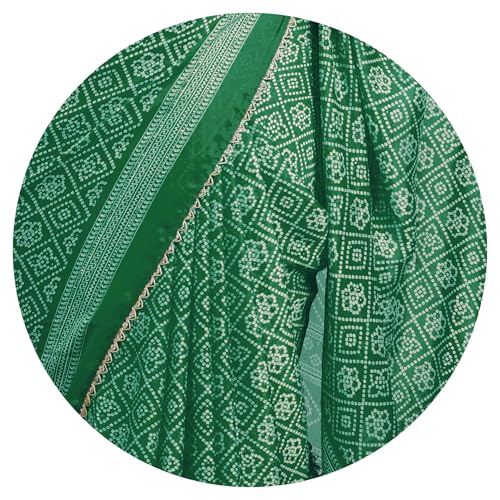 Image of MIRCHI FASHION Women Saree Leheriya Print Chiffon | Lightweight Traditional Sari for Farewell and Wedding Ceremonies with Unstitched Blouse Piece
