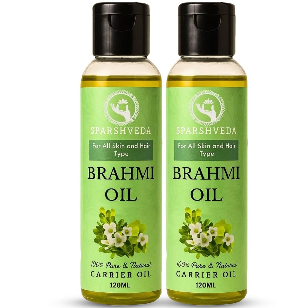 Sparshveda Brahmi Oil 120ml – 100% Pure & Cold Pressed Ayurvedic Hair Oil For Hair Growth, Brain Health, Head Massage & Stress Relief, Herbal Scalp Therapy, Non-Sticky & Natural-image-36