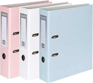 OfficeCentre® 3 x Pastel A4 75mm Lever Arch Folders Large Document Storage Files