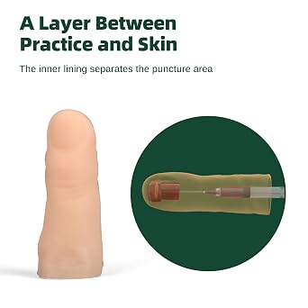 Ultrassist Simulated Finger Blood Collection Trainer, Practice Finger for Glucose Testing and Lancet Skills, Nursing and Medical Training