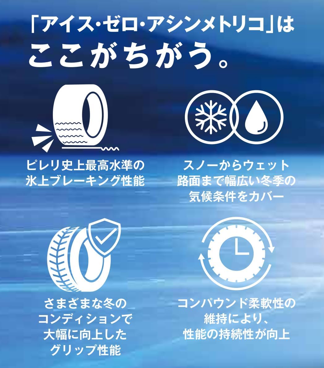 ICE ZERO ASIMMETRICO トレッドと技術イメージ