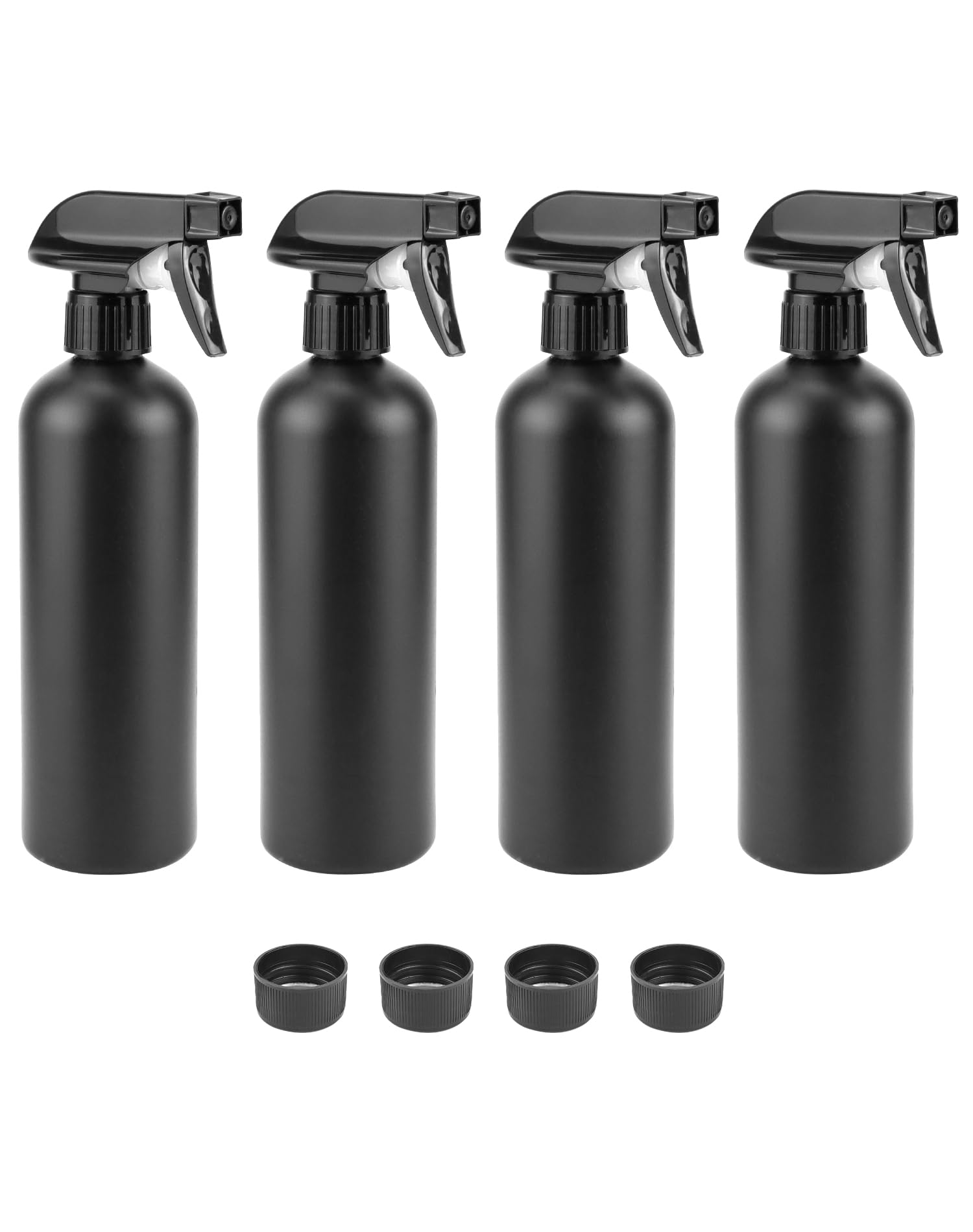 YOLCAR Confezione da 4 flaconi spray da 300 ml in plastica nera