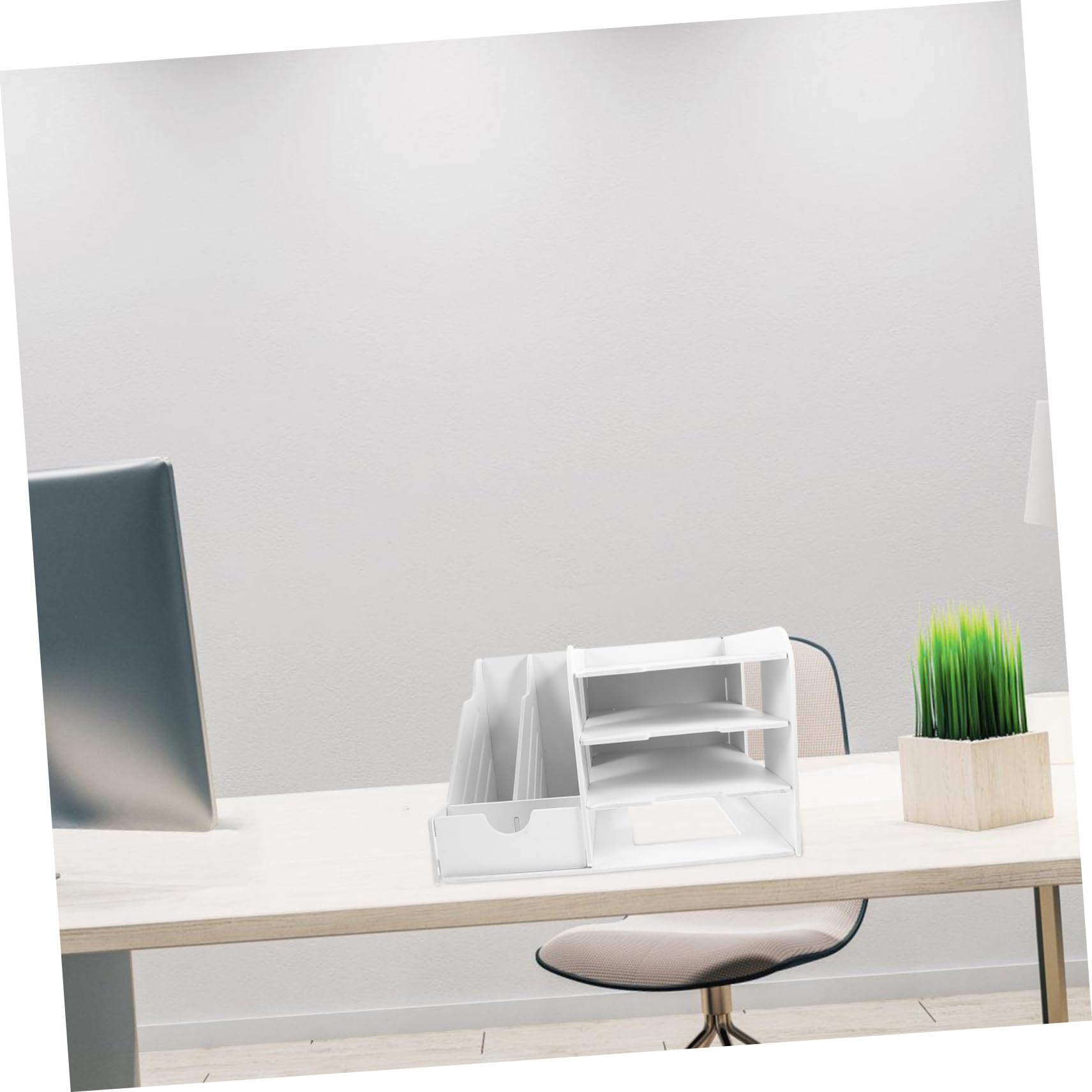 Organizer da Scrivania a 4 Livelli, Supporto per Documenti A4 Bianco