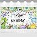 Avezano Dinosaur Birthday Banner Watercolor Jungle Dinosaurs Happy Birthday Banner for Kids Dinosaur Birthday Party Decorations Photography Background, 70.8x43.3inch