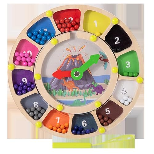 Magnetic Color and Clock Maze, Montessori Toy for 3-6 Years Old, Wooden Magnet Balls Puzzles,Toddler Busy Board Game,Preschool Learning Activities, Sensory Toys, Fine Motor Skills Gifts for Kids