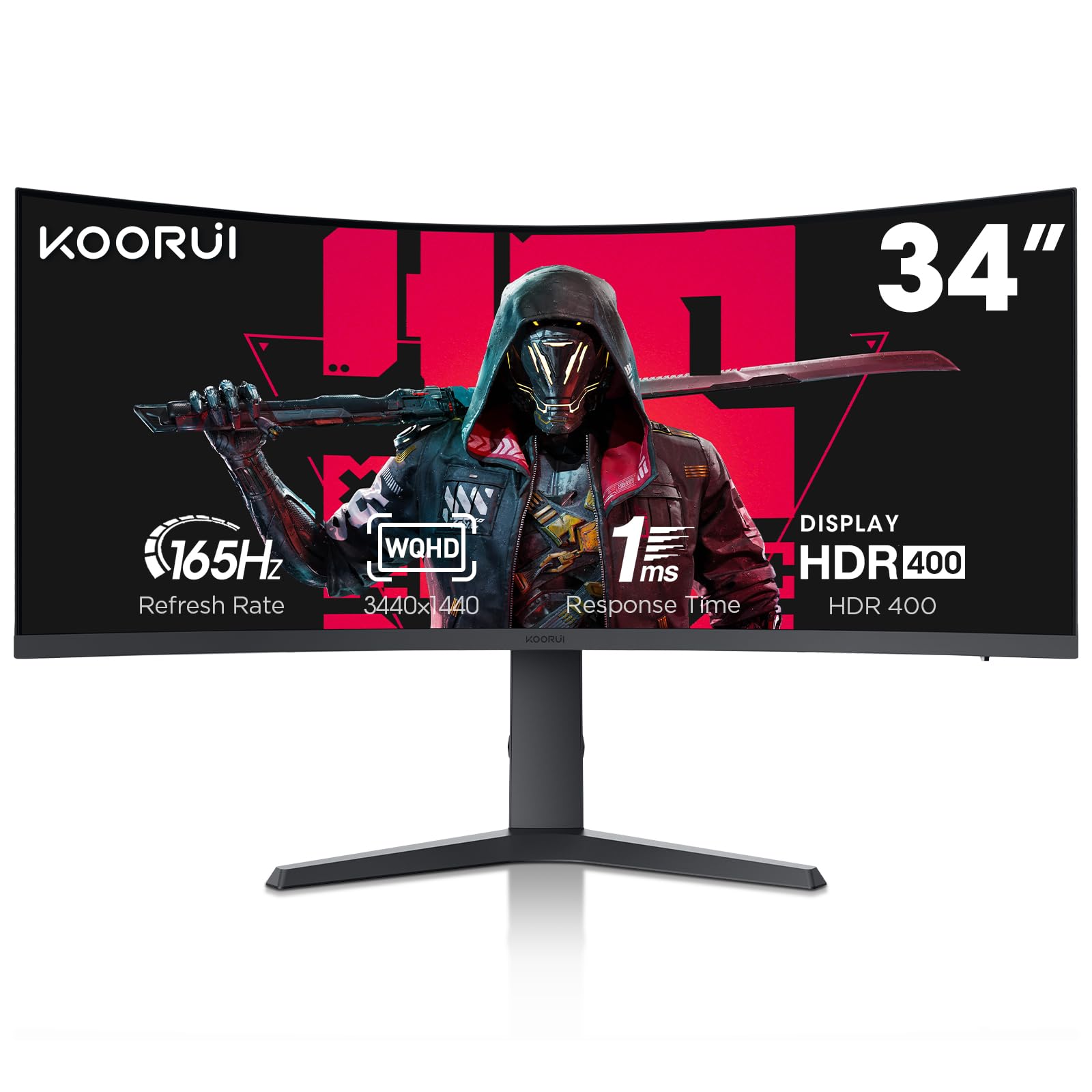 KOORUI 34インチ ゲーミング モニター Amazon.com: KOORUI 34-inch Curved Ultrawide WQHD 3440×1440