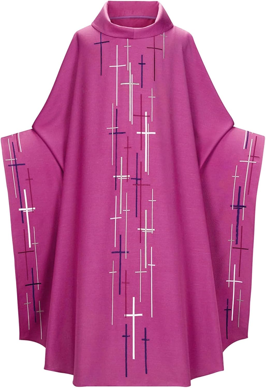 Oplxuo Womens Adult Priest Pastor Celebrant Chasuble Catholic Church Father Mass Vestments Robe Halloween Costume Retro Dress