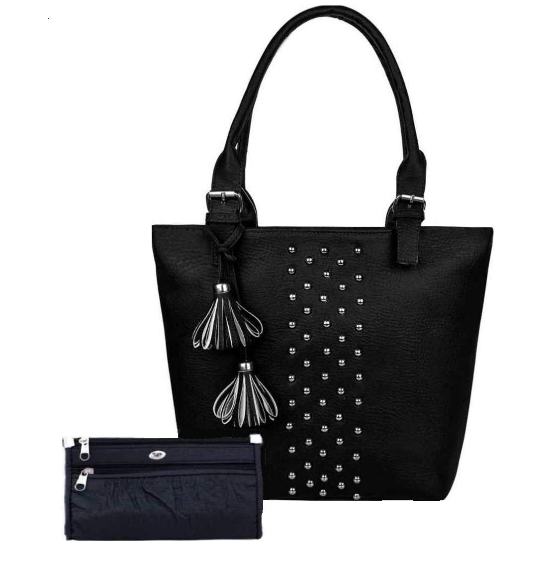 Bellina Womens in Premium Shoulder Handbag - Black (B08VKNVDCV) Amazon Price History, Amazon Price Tracker