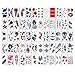60 Sheets Colourful Temporary Tattoo Stickers Various Designs Removable Waterproof Temporary Tattoos Body Art Sticker Sheet Paper ( Red lips, Butterflies, Skeletons, Feathers, Flowers, Diamonds Etc. )