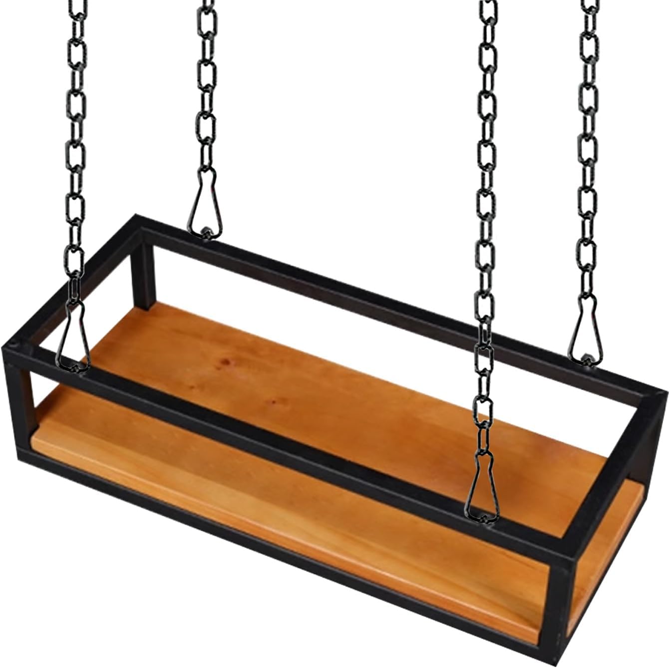 Industrial Hanging Ceiling Shelf Metal Plant Flower Pot Stand Wall Wine Rack Storage Display Shelves (120x25x15cm)